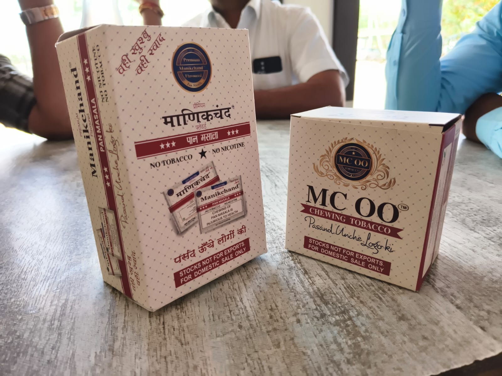 Manikchand and MC OO retail boxes